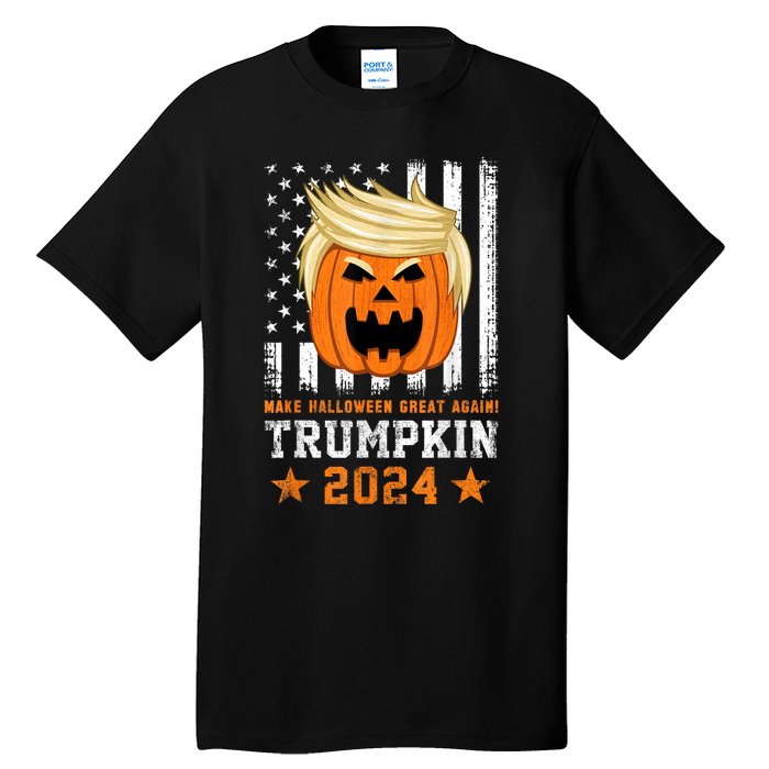 Trumpkin 2024 Usa Make Halloween Great Again Funny Trump Tall T-Shirt