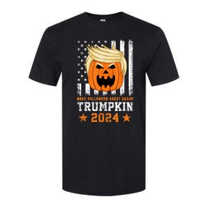 Trumpkin 2024 Usa Make Halloween Great Again Funny Trump Softstyle CVC T-Shirt