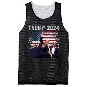 Trump 2024 Us Flag Donald Trump Election Rally Shooting 2024 Mesh Reversible Basketball Jersey Tank