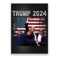 Trump 2024 Us Flag Donald Trump Election Rally Shooting 2024 Poster