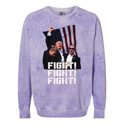 Trump 2024 Us Flag Donald Trump Election Rally Shooting 2024 Colorblast Crewneck Sweatshirt