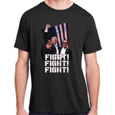 Trump 2024 Us Flag Donald Trump Election Rally Shooting 2024 Adult ChromaSoft Performance T-Shirt