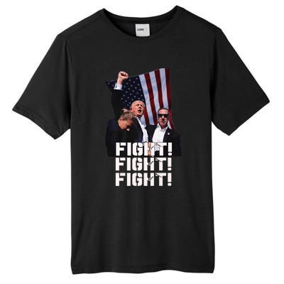 Trump 2024 Us Flag Donald Trump Election Rally Shooting 2024 Tall Fusion ChromaSoft Performance T-Shirt