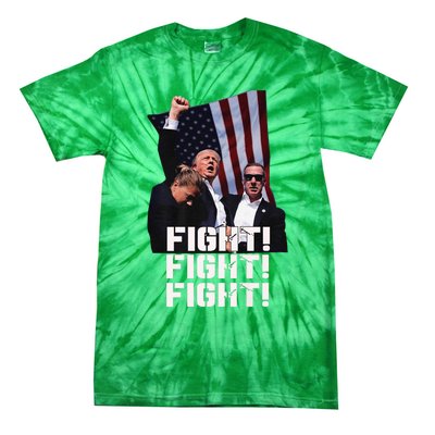 Trump 2024 Us Flag Donald Trump Election Rally Shooting 2024 Tie-Dye T-Shirt