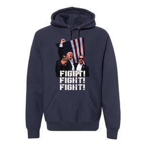 Trump 2024 Us Flag Donald Trump Election Rally Shooting 2024 Premium Hoodie