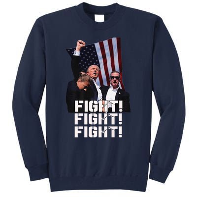 Trump 2024 Us Flag Donald Trump Election Rally Shooting 2024 Tall Sweatshirt