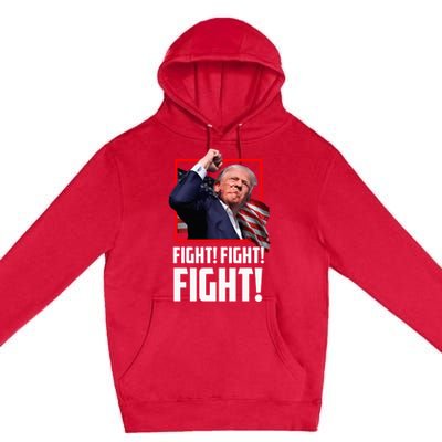 Trump 2024 Us Flag Donald Trump Election Rally Shooting 2024 Premium Pullover Hoodie