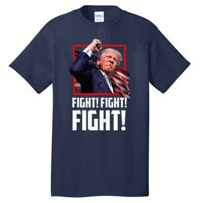 Trump 2024 Us Flag Donald Trump Election Rally Shooting 2024 Tall T-Shirt