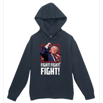 Trump 2024 Us Flag Donald Trump Election Rally Shooting 2024 Urban Pullover Hoodie