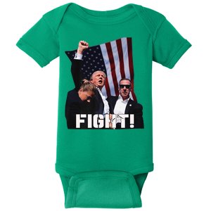 Trump 2024 Us Flag Donald Trump Election Rally Shooting 2024 Baby Bodysuit