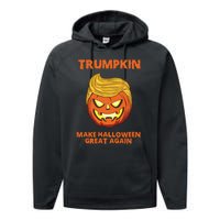 Trumpkin 2024 Usa Make Halloween Great Again Funny Performance Fleece Hoodie