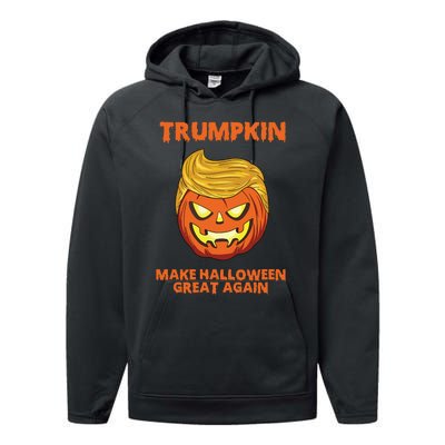 Trumpkin 2024 Usa Make Halloween Great Again Funny Performance Fleece Hoodie