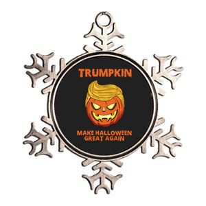 Trumpkin 2024 Usa Make Halloween Great Again Funny Metallic Star Ornament