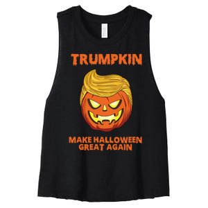 Trumpkin 2024 Usa Make Halloween Great Again Funny Women's Racerback Cropped Tank