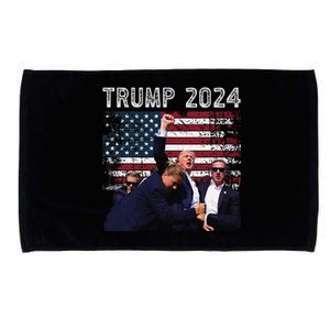 Trump 2024 Us Flag Donald Trump Election Rally Shooting 2024 Microfiber Hand Towel