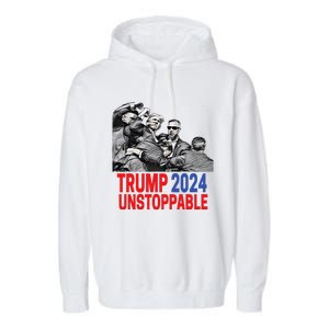 Trump 2024 Usa President Elections Pennsylvania Voters 2024 Garment-Dyed Fleece Hoodie