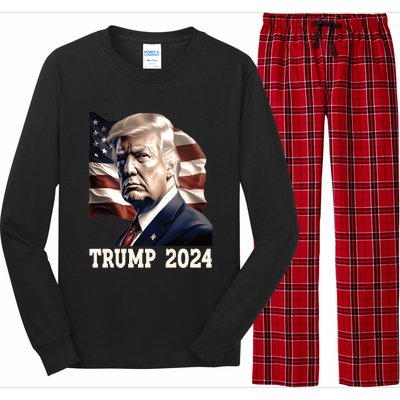 American President Donald Trump 2024 Election Long Sleeve Pajama Set