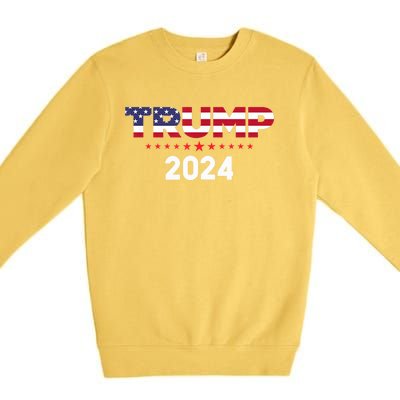 Trump 2024 | Us Flag Premium Crewneck Sweatshirt