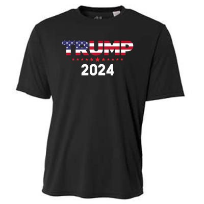 Trump 2024 | Us Flag Cooling Performance Crew T-Shirt