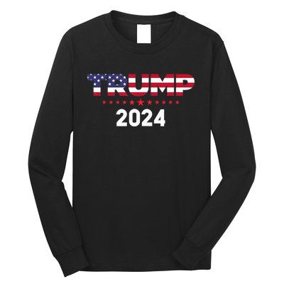 Trump 2024 | Us Flag Long Sleeve Shirt