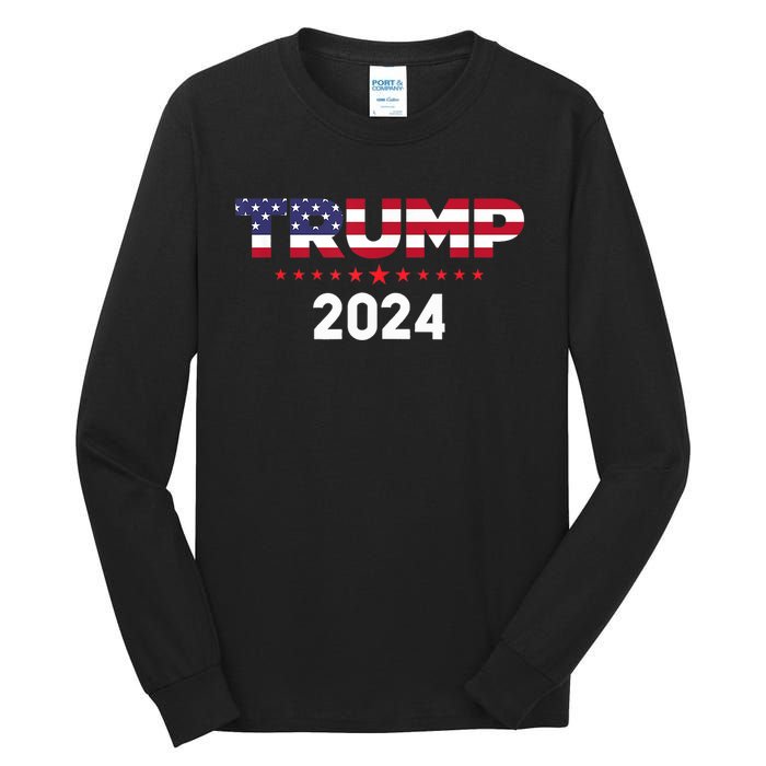 Trump 2024 | Us Flag Tall Long Sleeve T-Shirt