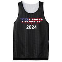 Trump 2024 | Us Flag Mesh Reversible Basketball Jersey Tank