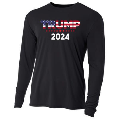 Trump 2024 | Us Flag Cooling Performance Long Sleeve Crew