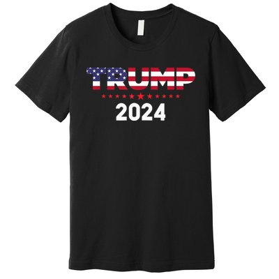 Trump 2024 | Us Flag Premium T-Shirt