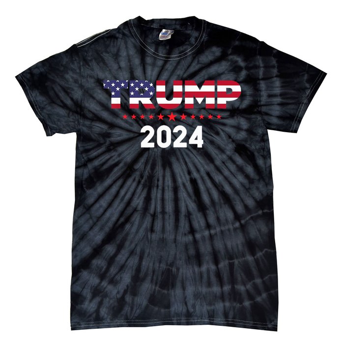 Trump 2024 | Us Flag Tie-Dye T-Shirt