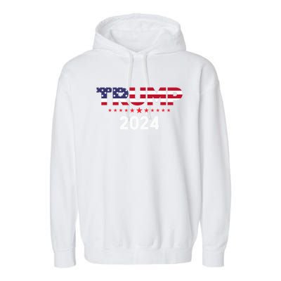 Trump 2024 | Us Flag Garment-Dyed Fleece Hoodie