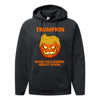 Trumpkin 2024 Usa Make Halloween Great Again Funny Performance Fleece Hoodie