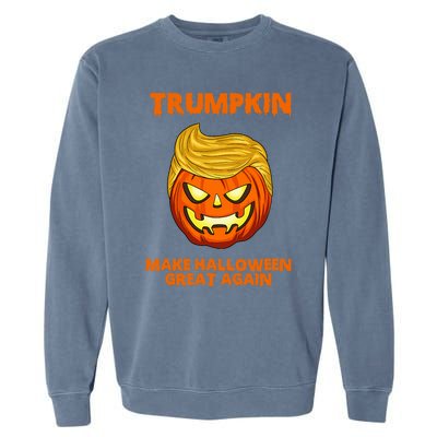 Trumpkin 2024 Usa Make Halloween Great Again Funny Garment-Dyed Sweatshirt