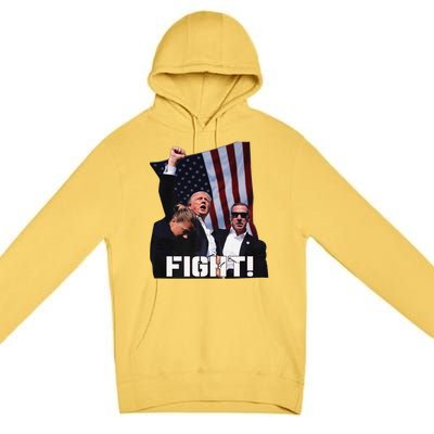 Trump 2024 Us Flag Donald Trump Election Rally Shooting 2024 Premium Pullover Hoodie