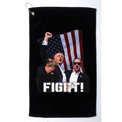 Trump 2024 Us Flag Donald Trump Election Rally Shooting 2024 Platinum Collection Golf Towel