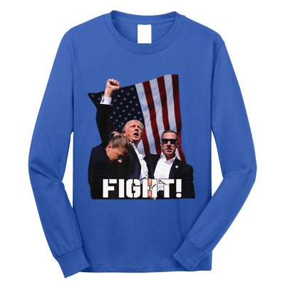 Trump 2024 Us Flag Donald Trump Election Rally Shooting 2024 Long Sleeve Shirt