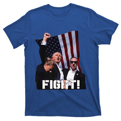 Trump 2024 Us Flag Donald Trump Election Rally Shooting 2024 T-Shirt