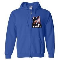 Trump 2024 Us Flag Donald Trump Election Rally Shooting 2024 Full Zip Hoodie