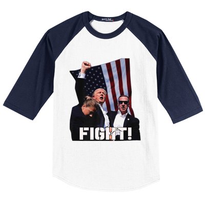 Trump 2024 Us Flag Donald Trump Election Rally Shooting 2024 Baseball Sleeve Shirt