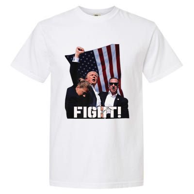 Trump 2024 Us Flag Donald Trump Election Rally Shooting 2024 Garment-Dyed Heavyweight T-Shirt