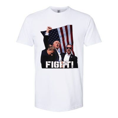 Trump 2024 Us Flag Donald Trump Election Rally Shooting 2024 Softstyle CVC T-Shirt