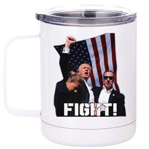 Trump 2024 Us Flag Donald Trump Election Rally Shooting 2024 12 oz Stainless Steel Tumbler Cup