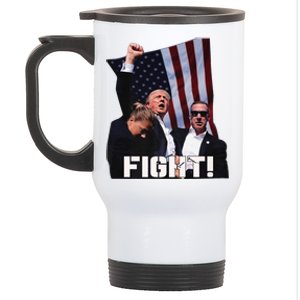 Trump 2024 Us Flag Donald Trump Election Rally Shooting 2024 Stainless Steel Travel Mug