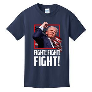 Trump 2024 Us Flag Donald Trump Election Rally Shooting 2024 Kids T-Shirt