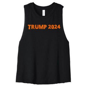 Trumpkin 2024 Usa Make Halloween Great Again Funny Women's Racerback Cropped Tank