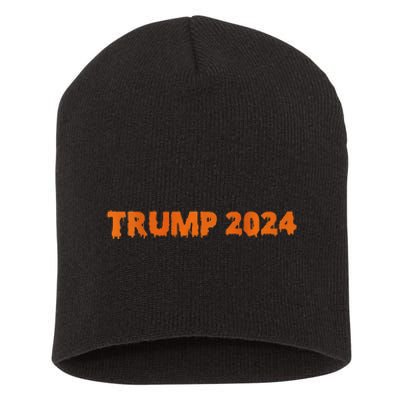 Trumpkin 2024 Usa Make Halloween Great Again Funny Short Acrylic Beanie