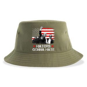 Trump 2024 Us Flag Donald Trump Election Rally Shooting 2024 Sustainable Bucket Hat