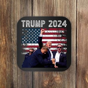 Trump 2024 Us Flag Donald Trump Election Rally Shooting 2024 Coaster