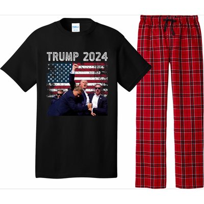 Trump 2024 Us Flag Donald Trump Election Rally Shooting 2024 Pajama Set