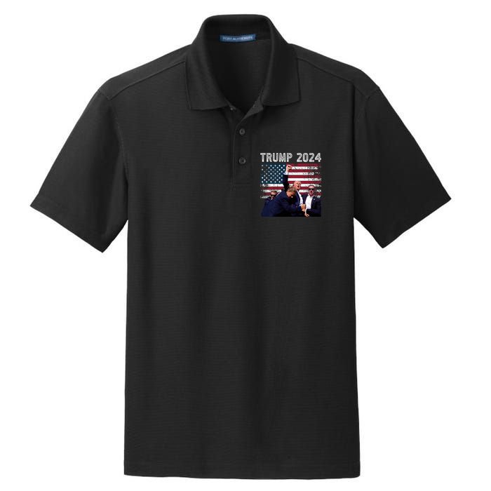 Trump 2024 Us Flag Donald Trump Election Rally Shooting 2024 Dry Zone Grid Polo