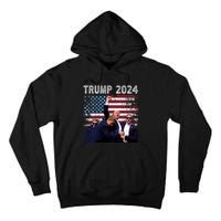 Trump 2024 Us Flag Donald Trump Election Rally Shooting 2024 Tall Hoodie